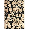 Handmade Bold Floral Wool Rug (7'6 x 9'6)