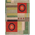 Handmade Sunrise Keno Wool Rug (7'6 x 9'6)