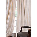 Signature Pearl White Textured Silk Curtain (50 in. x 84 in.)