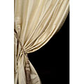 Signature Pearl White Textured Silk Curtain (50 in. x 120 in.)