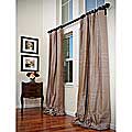Signature Pewter Textured Silk Curtain Panel (50 in. x 108 in.)