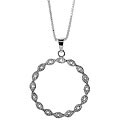 Sterling Silver 1/10ct TDW Circle Necklace