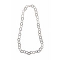 Silvertone 36-inch Adjustable Oval Link Necklace