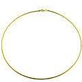 18k Gold over Silver Diamond-cut Omega Necklace