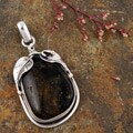 Sterling Silver Cognac Amber Floral Pendant (Poland)