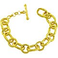 18k Gold over Silver Fancy Rolo Bracelet