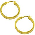 18k Gold over Silver Square Hoop Earrings