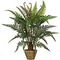 'Leather Fern' Faux Silk Plant