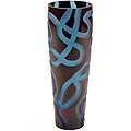 Wisteria Etched Glass Vase