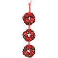 Red Hydrangea Wreath Trio