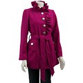 C.C. Couture Women's Ruffle-neck Coat