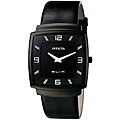 Invicta Men's Slim Square Black Leather Watch