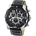 Akribos XXIV Men's Black Strap Chronograph Watch