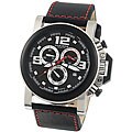 Akribos XXIV Men's Black Bezel Chronograph Watch