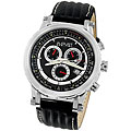 August Steiner Men's Black Strap Chronograph Watch