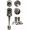 Silvertone Entrance Door Handle Set
