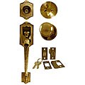Goldtone Entrance Door Handle Set