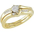 14k Two-tone Gold 1/4ct TDW Diamond Bridal Set (G-H, I1-I2)