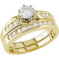 14k Yellow Gold 3/4ct TDW Diamond Bridal Rings Set (G-H-I, I1-I2)
