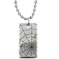 Stainless Steel Spider Web Design Necklace
