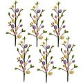 Glittered Egg Stem in Mixed Colors (Set of 6)