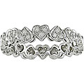 14k Gold 1/2ct TDW Diamond Heart Eternity Band (H-I-J, I1-I2)