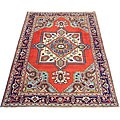 Persian Heriz Red/ Blue Rug (7'4 x 10'7)