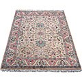 Indo Kashan Beige/ Peach Rug (7'4 x 10'4)