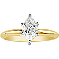 14k Gold 1/2ct TDW Marquise Diamond Engagement Ring (I-J, SI2)