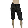 Fornarina Women's Blue Grey Wool Shorts