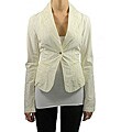 Fornarina Women's Cream and Blue Striped Blazer
