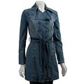Last Kiss Double-breasted Women's Denim Trench Coat