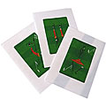 Set of 3 Green Painted Tin Greeting Cards (Kenya)