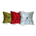 Cody Button Tufted Faux Silk Pillow