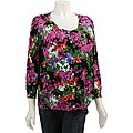 Joseph A. Women's Plus Size 3/4-sleeve Cardigan