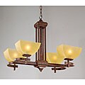 Antique Copper Up-light Chandelier