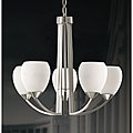 Polished Nickel Contemporary 5-light Chandelier