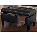 Black Tufted Ottoman Storage Bench