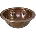Antique Copper 15-inch Sink with Overflow