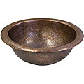 Aged Copper 17-inch Sink with Overflow