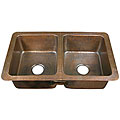 Double Bowl Solid Copper Kichen Sink