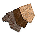 O.H.H.A. Brown Paisley Woven Silk Tie