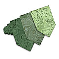 O.H.H.A. Green Paisley Woven Silk Tie