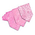 O.H.H.A. Pink Paisley Woven Silk Tie