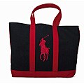 Polo Ralph Lauren Dark Indigo/ Red Medium Tote
