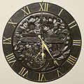 Cast Resin Outdoor Wall Clock/ Thermometer