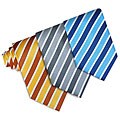 O.H.H.A. Striped Woven Silk Tie