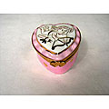 Limoges Hand-painted Cherub Heart Keepsake Box