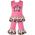 Ann Loren Boutique Pink Giraffe Capri Outfit