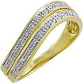 10k Gold Diamond Accent Double-band Ring